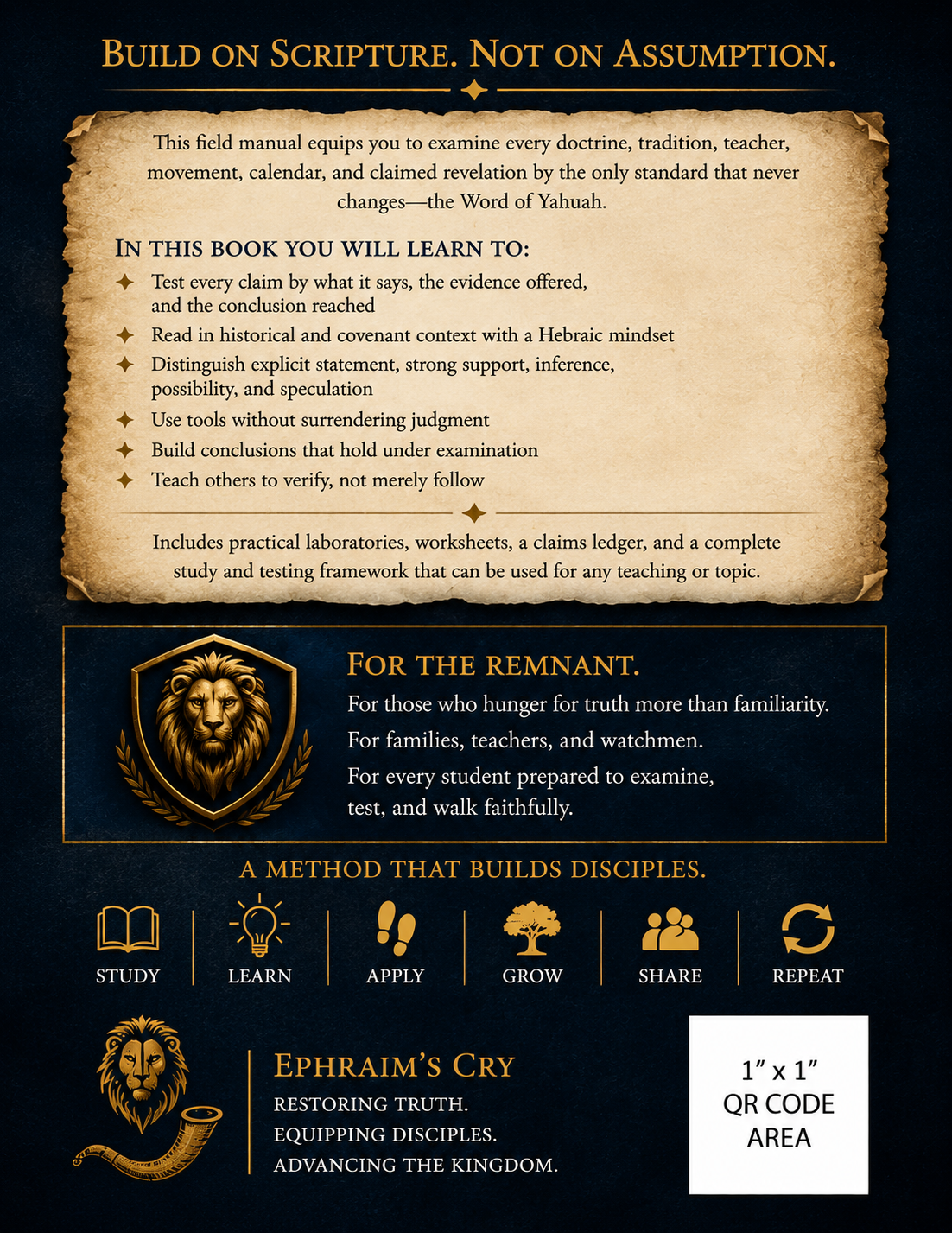 How to Study the Scriptures from a Hebraic Mindset back cover